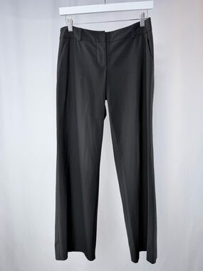 Vintage Trina Turk Mid Rise Straight Leg Trouser Pants in Black Size 4